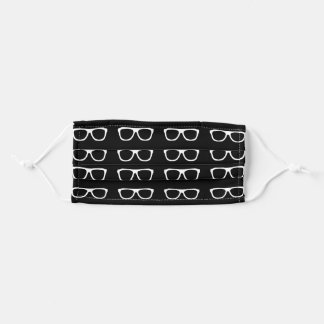 Masque En Tissu lunettes noires blanches