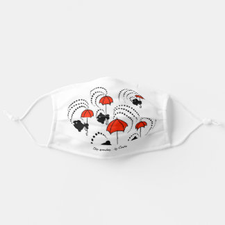 Masque En Tissu Poissons aux parapluies rouges !