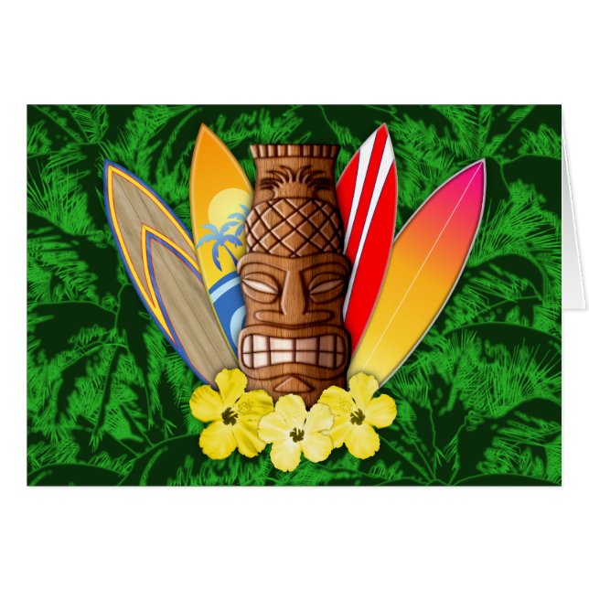 Masque et planches de surf de Tiki (Devant horizontal)