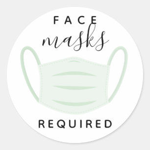 Masque facial requis étiquette