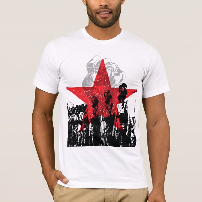 Masque gaz étoilé rouge ! T-shirts Ernesto Che Gue (Devant)