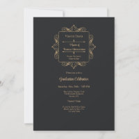 Masqué It Stylish Emblem Graduation Invitation