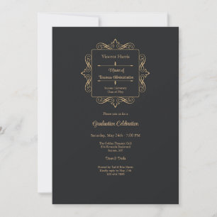 Masqué It Stylish Emblem Graduation Invitation