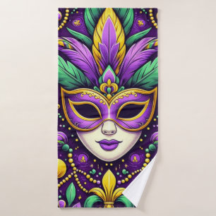 Masque Mardi Gras/perles/fleur de lis