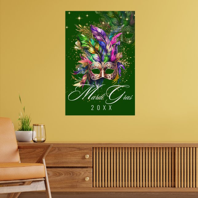 Masque Mardi Gras | Poster vert (Salon 2)