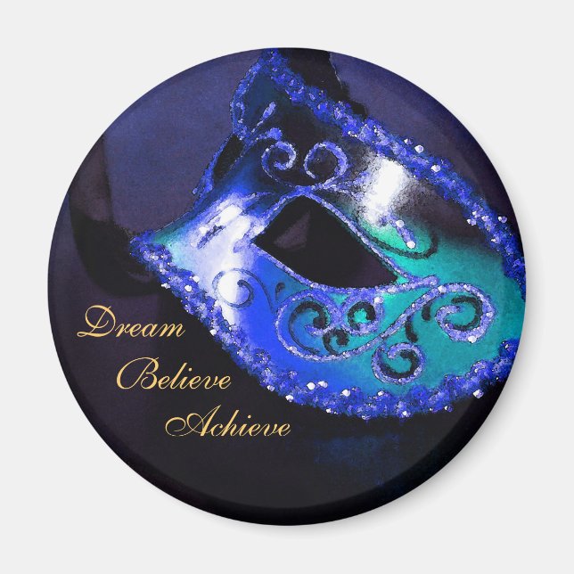 Masque Motivationnel de rêve Masque Magnet bleu (Devant)