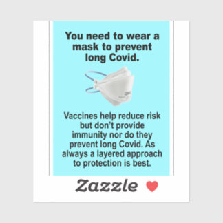 masque pour éviter les longs stickers vinyle Covid