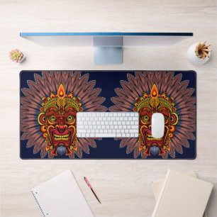 Masque rituel du roi guerrier tribal