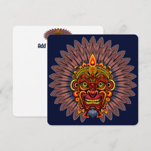 Masque rituel du roi guerrier tribal