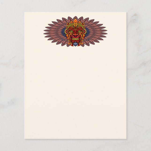 Masque rituel du roi guerrier tribal (Devant)