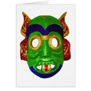 Masque thaïlandais coloré traditionnel