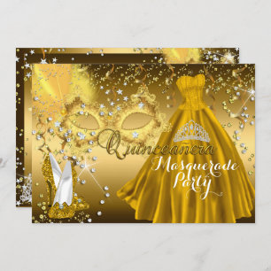 Masque & Tiara Masquerade Quinceanera Invitation o