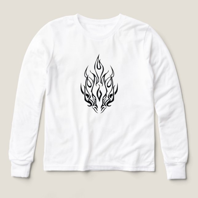 Masque tribal sombre à flamme – Conception d'art d (Motif recto)