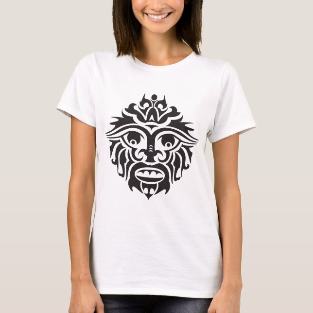 Masque tribal - T-shirt  de base pour femmes (Devant)