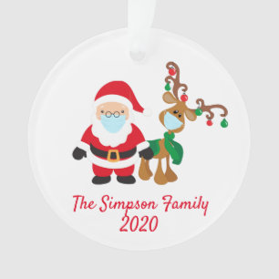 Masque Visage de Noël Père Noël Reindeer 2020 pers