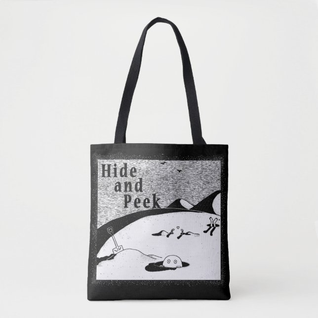 Masquer et Peek Hole (arrière - plan blanc) Sac fo (Devant)