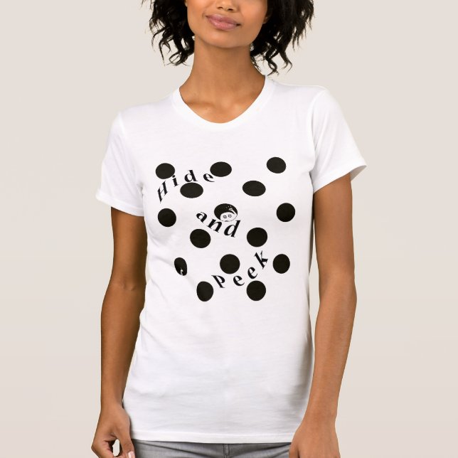 Masquer et regarder dans un T-shirt point (Devant)