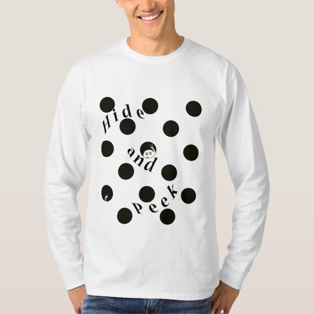Masquer et regarder dans un T-shirt point (Devant)