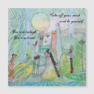 Masquerade Encouragement Art Carte magnétique