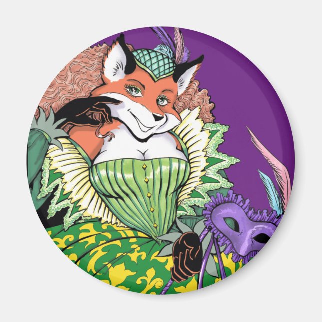 Masquerade Fox Magnet (Devant)