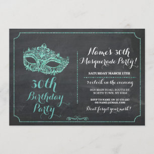 MASQUERADE Invitation Masque de Monnaie 30e 40e 50