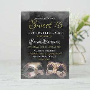 Masquerade Sweet 16 Invitations