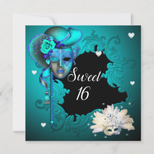 Masquerade, Sweet sixteen, Quinceanera Invitation