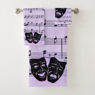Masques de musique et de théâtre violets