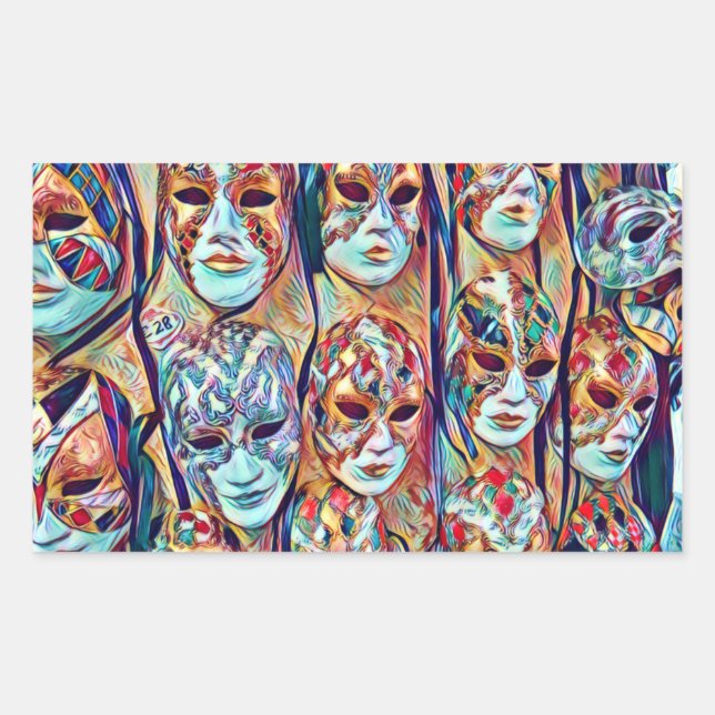 Masques italiens Stickers Venise (Devant)