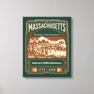 Massachusetts Art Déco 250e anniversaire de l'Amér