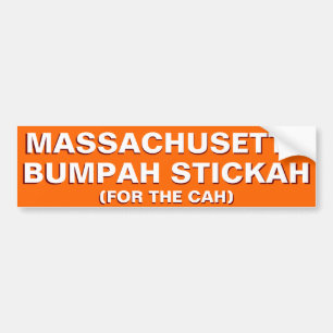 Massachusetts Bumpah Stickah Funny Bumper Sticker