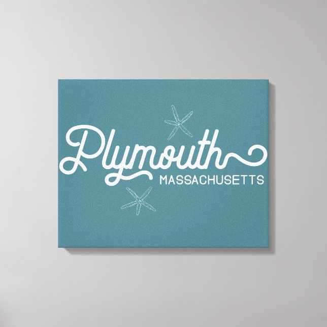 Massachusetts de Plymouth en toile étirée (Recto)