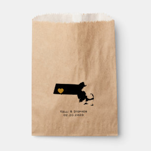 Massachusetts Mariage Faveur Traite Sacs, Sacs Cad