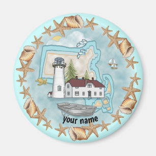 Massachusetts Shells Lighthouse aimant