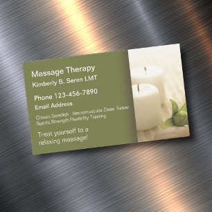 Massage Carte de visite Magnets de