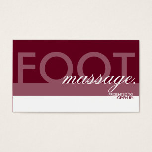 MASSAGE FOOT carte cadeau superposition