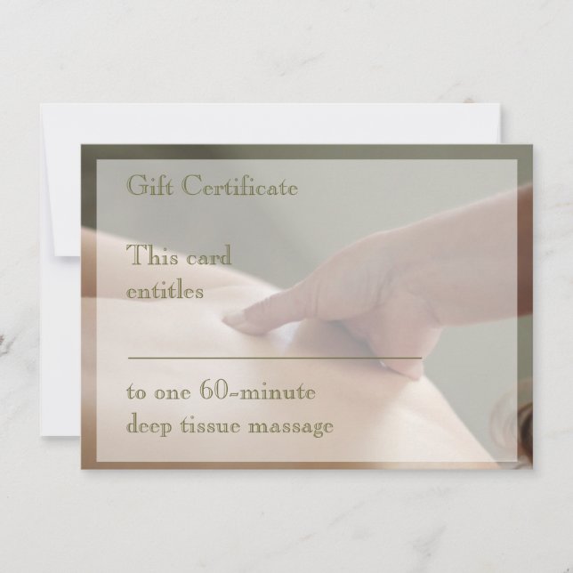 Massage suédois - Pouce - Certificat cadeau (Devant)