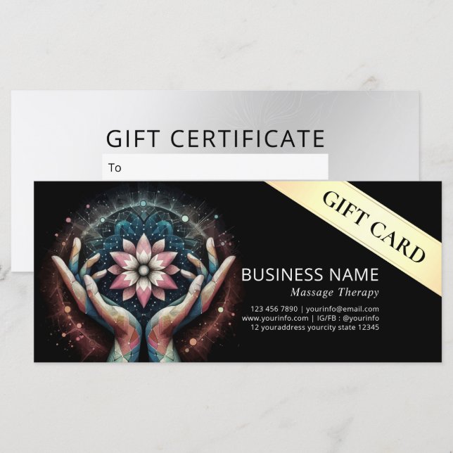 Massage Thérapie Guérison Mains Énergie Spa Bien-ê (Devant / Derrière)