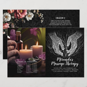 Massage Thérapie Healing Hands Prix Bifold Flyer