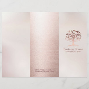 Massage Thérapie Rose Gold Life Arbre Spa Tri-Fold