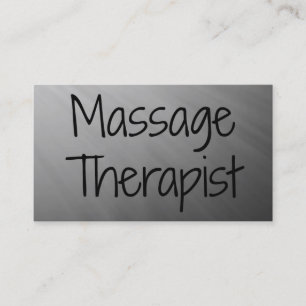 Massage Thérapiste Carte de visite argent