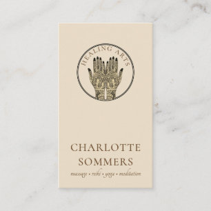 Massage Yoga Mehndi Carte de visite Henné