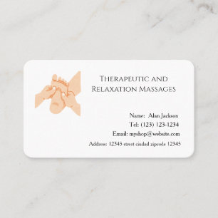 Massages thérapeutiques et relaxants cartes de vis