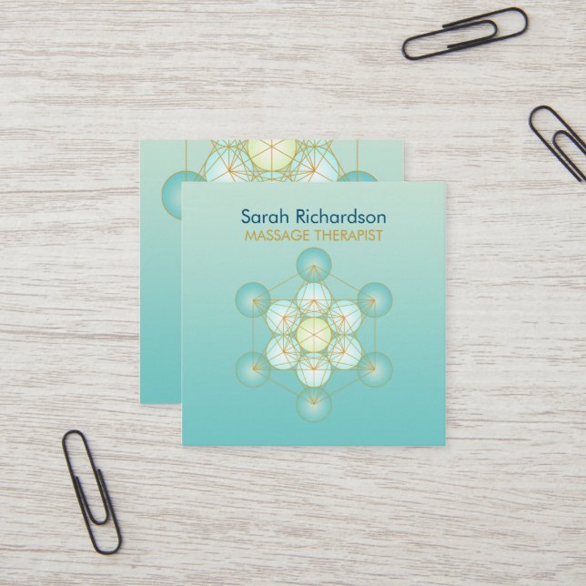 Massagreur Carte de visite modifiable (Devant/Arrière en situation)