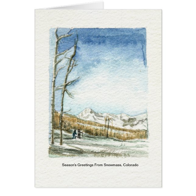 Masse de neige, Colorado Aquarelle Image (Devant)