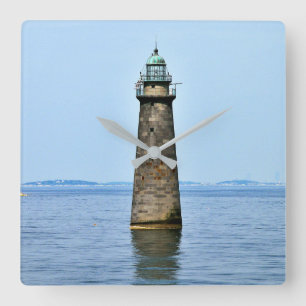 Masse du phare de Minots Ledge. Horloge murale car