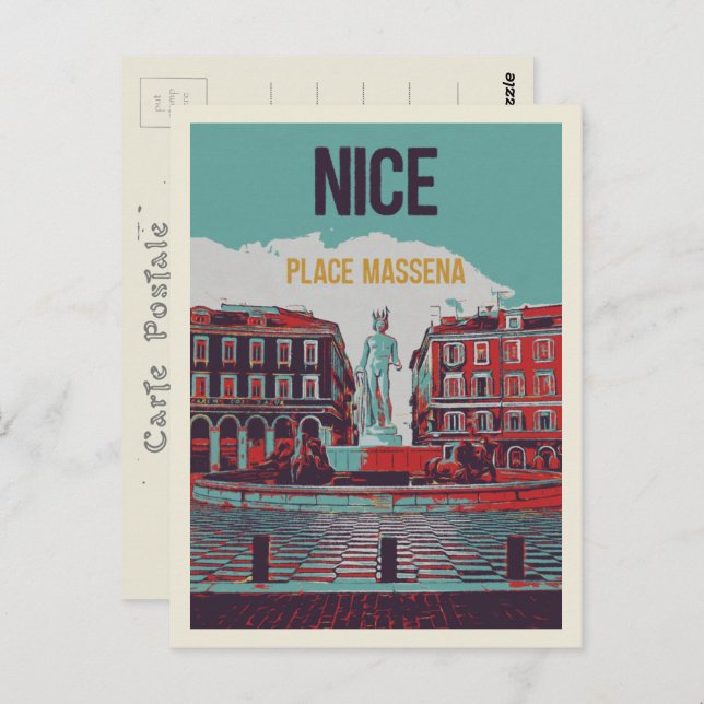 Massena carré Nice France Carte postale (Devant / Derrière)
