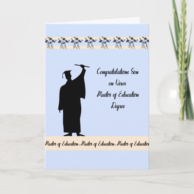Master de la carte de diplôme d'études pour son (Devant)