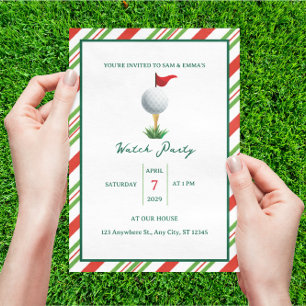 Master Golf Watch Viewing Party Invitation