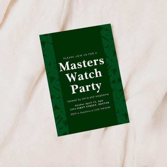 Masters Tournoi Golf Watch Party Invitation (Créateur téléchargé)